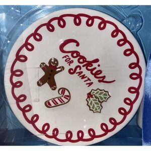 CHRISTMAS Cookies For Santa Gift Set Plate, Milk Bottle *NEW* Orig. $39.99